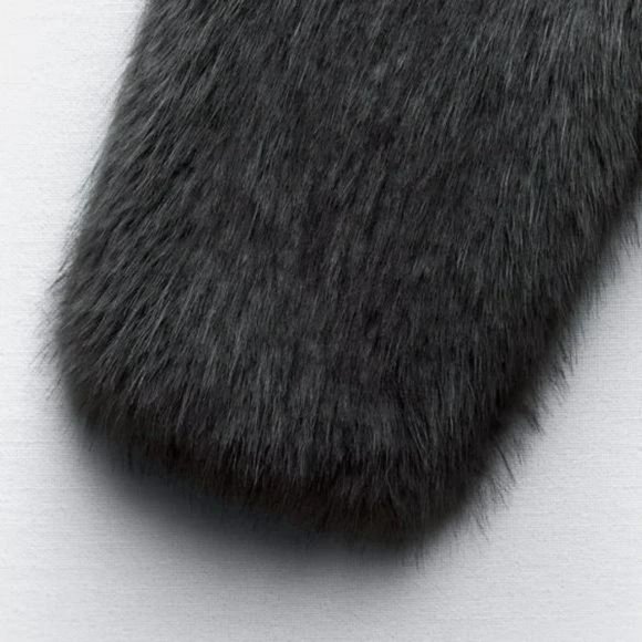 ZARA CROPPED FAUX FUR JACKET - Picture 9 of 11